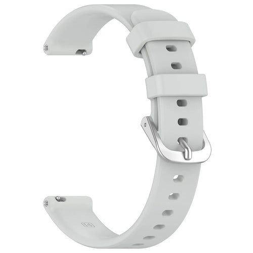 Pebble Round 2 - 14mm siliconen classic bandje (lichtgrijs)