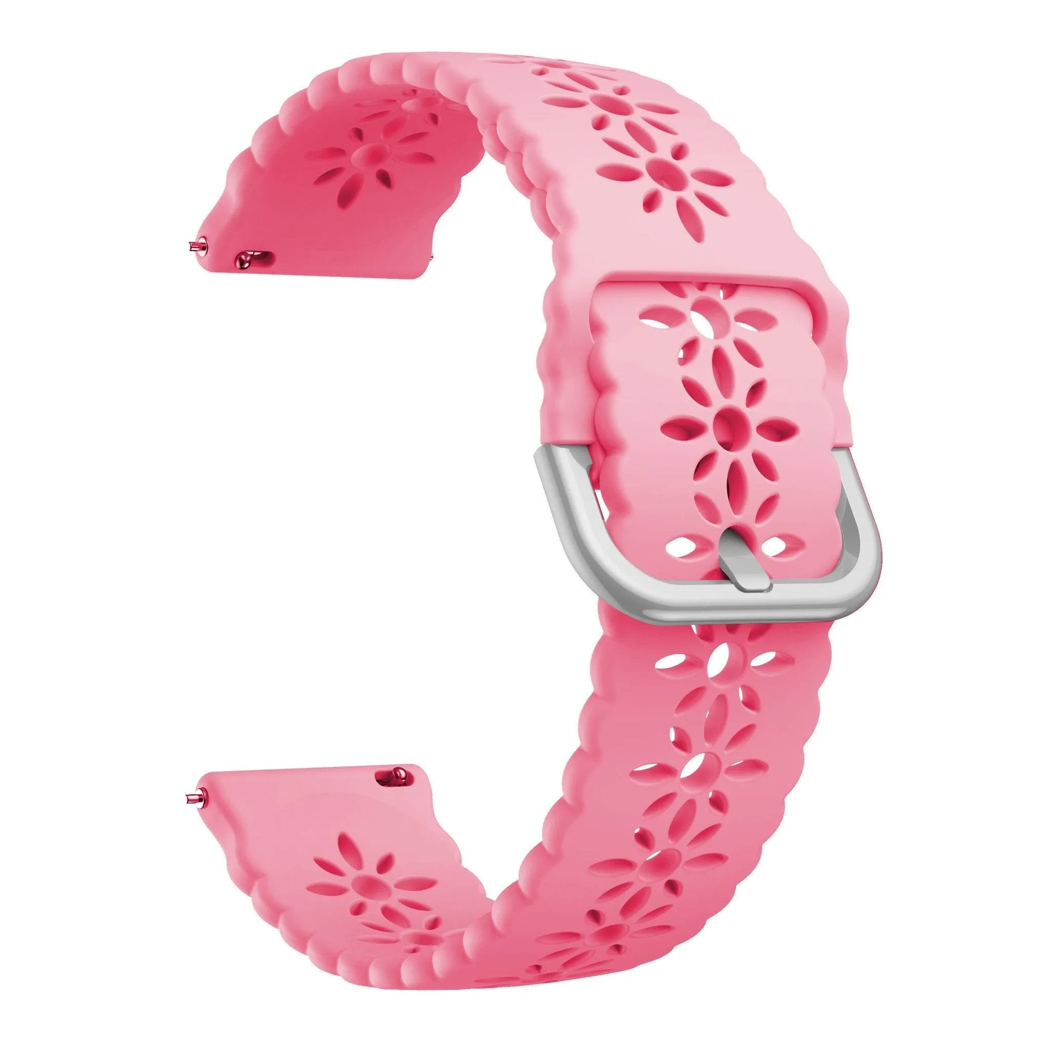 Coros Pace 2 Patterned Silicone Strap (Bright Pink)