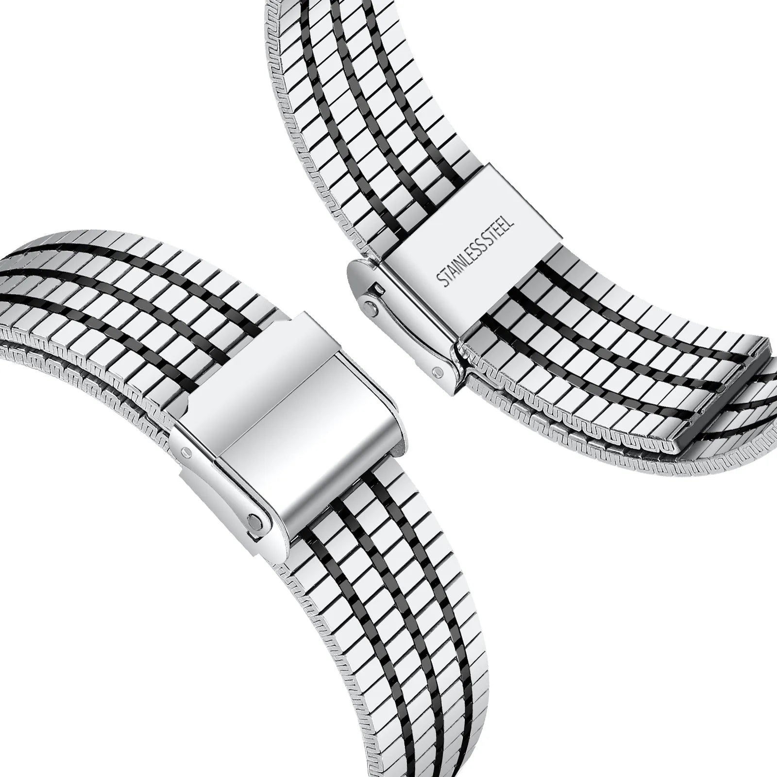Polar Vantage V3 roestvrij stalen band (zilver/zwart)