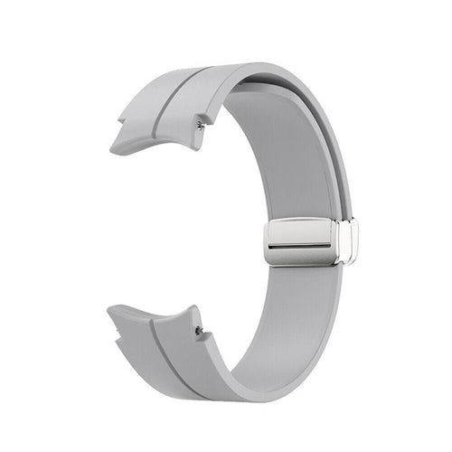 Silicone Magnetic Sport Strap, grey, without a watch, 3/4 front view