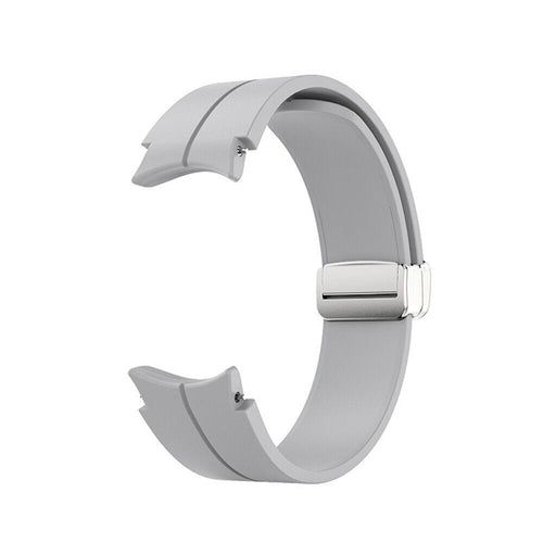 Silicone Magnetic Sport Strap, grey, without a watch, 3/4 front view