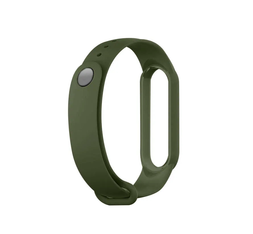 Silicone Strap, green, without a watch, 3/4 front view