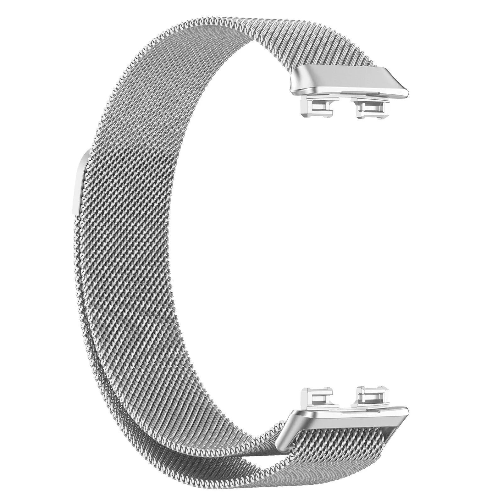 Milanese Strap, silver, without a watch, 3/4 front view