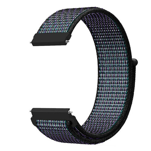 Amazfit Bip 5 nylon bandje (zwart/blauw)