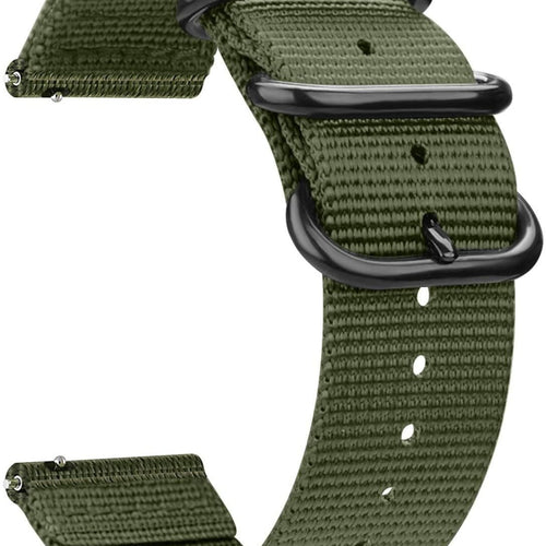 Nylon Buckle Strap, green, without a watch, 3/4 front view