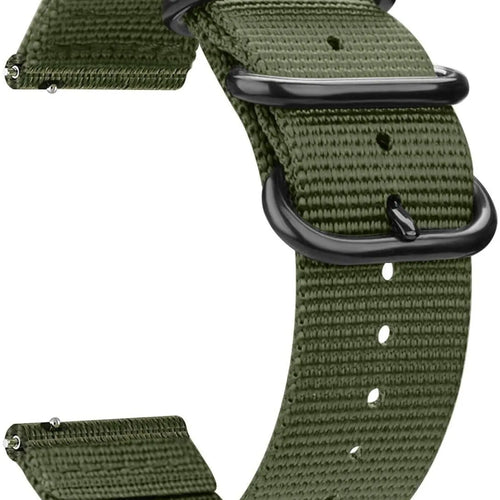Nylon Buckle Strap, green, without a watch, 3/4 front view