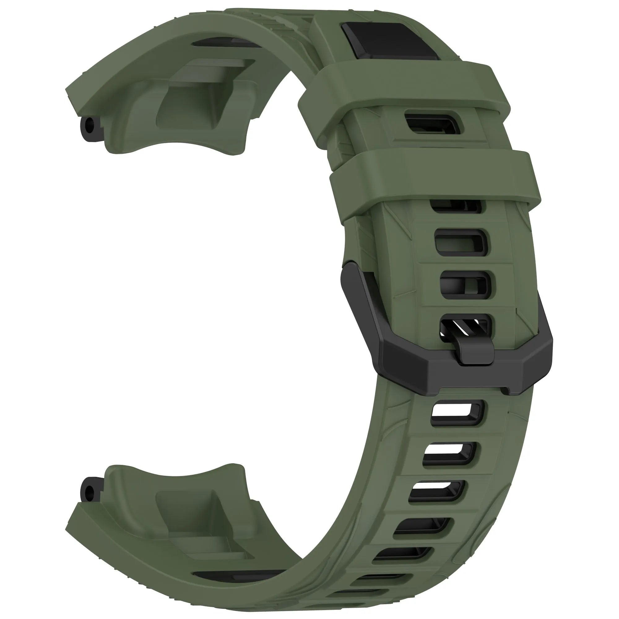 Amazfit T-Rex 3 siliconen sport bandje (olijfgroen/zwart)