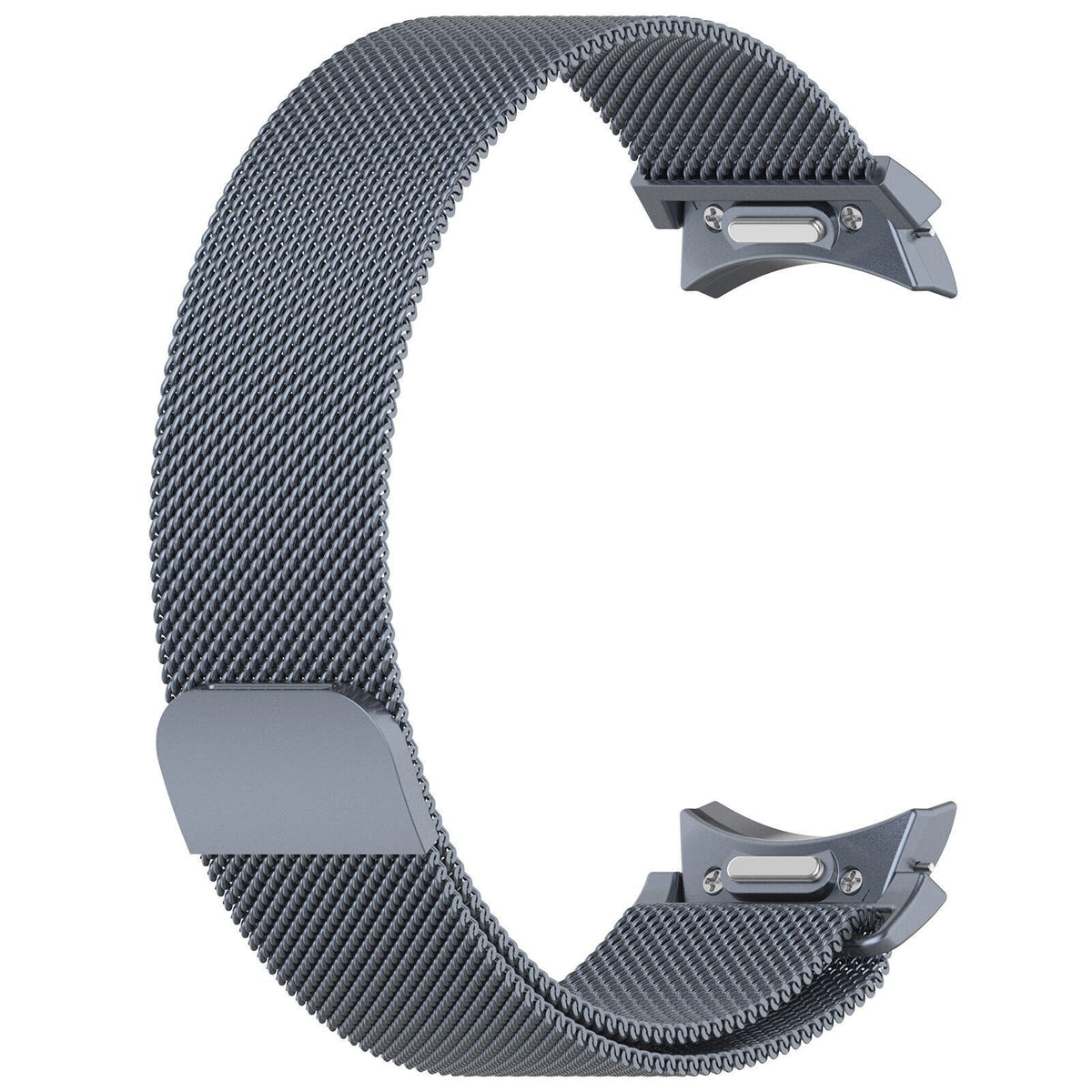 Milanese Strap 'One Push', space grey, without a watch, 3/4 front view