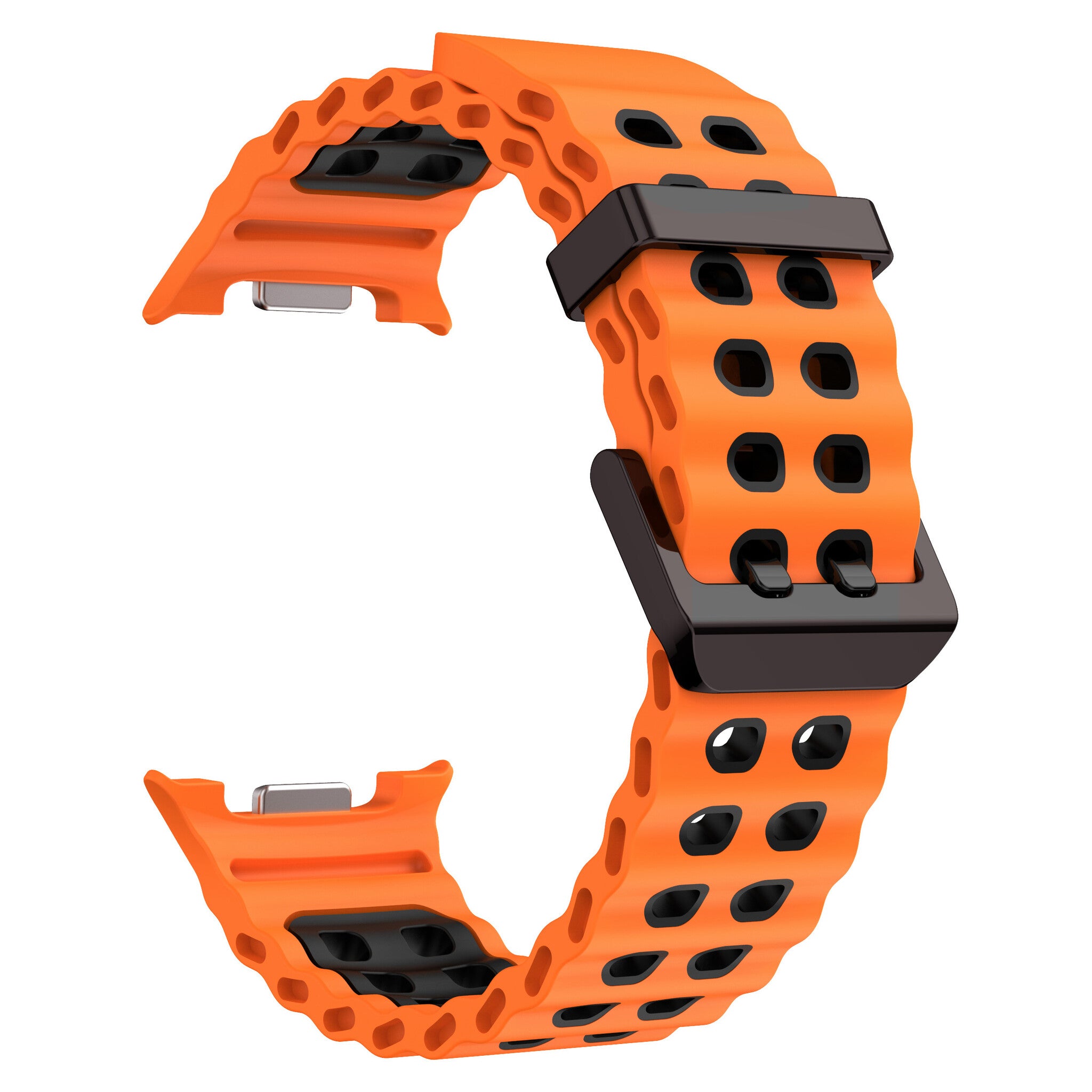 Samsung Galaxy Watch 9 - 44mm Ocean bandje (oranje/zwart)