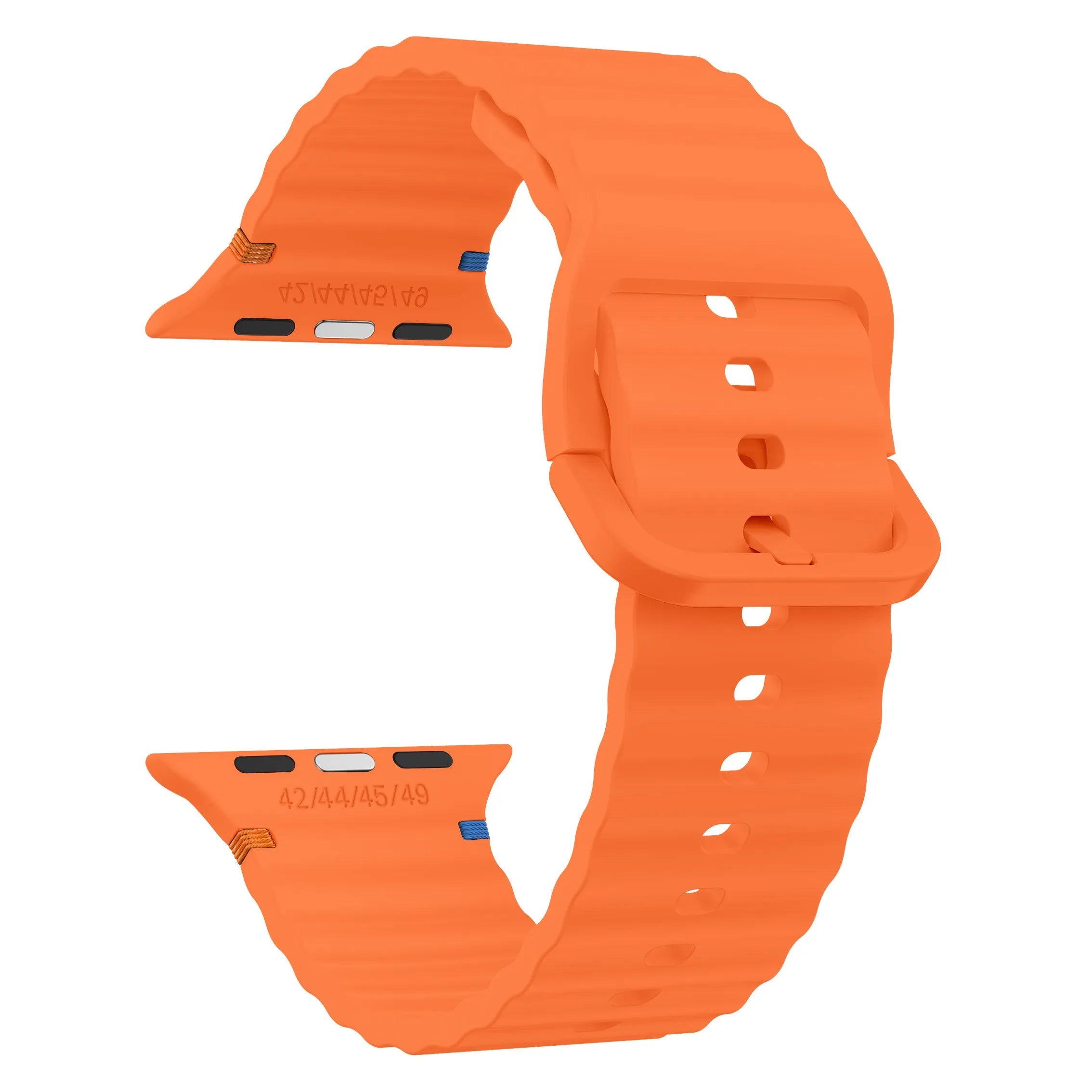 Apple Watch Wave siliconen bandje (oranje)
