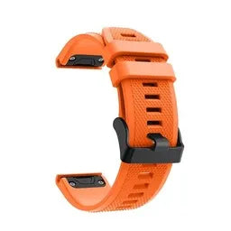Silicone Strap, orange, without a watch, 3/4 front view