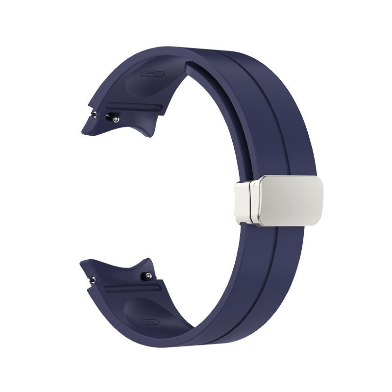 Silicone Magnetic Sport Strap, dark blue, without a watch, 3/4 front view