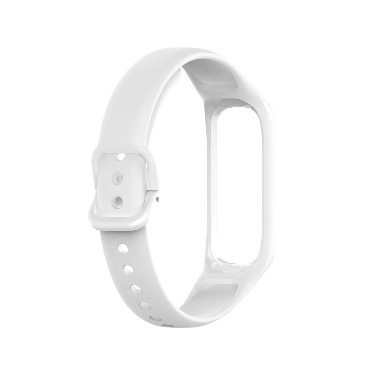 Silicone Strap, white, without a watch, 3/4 front view