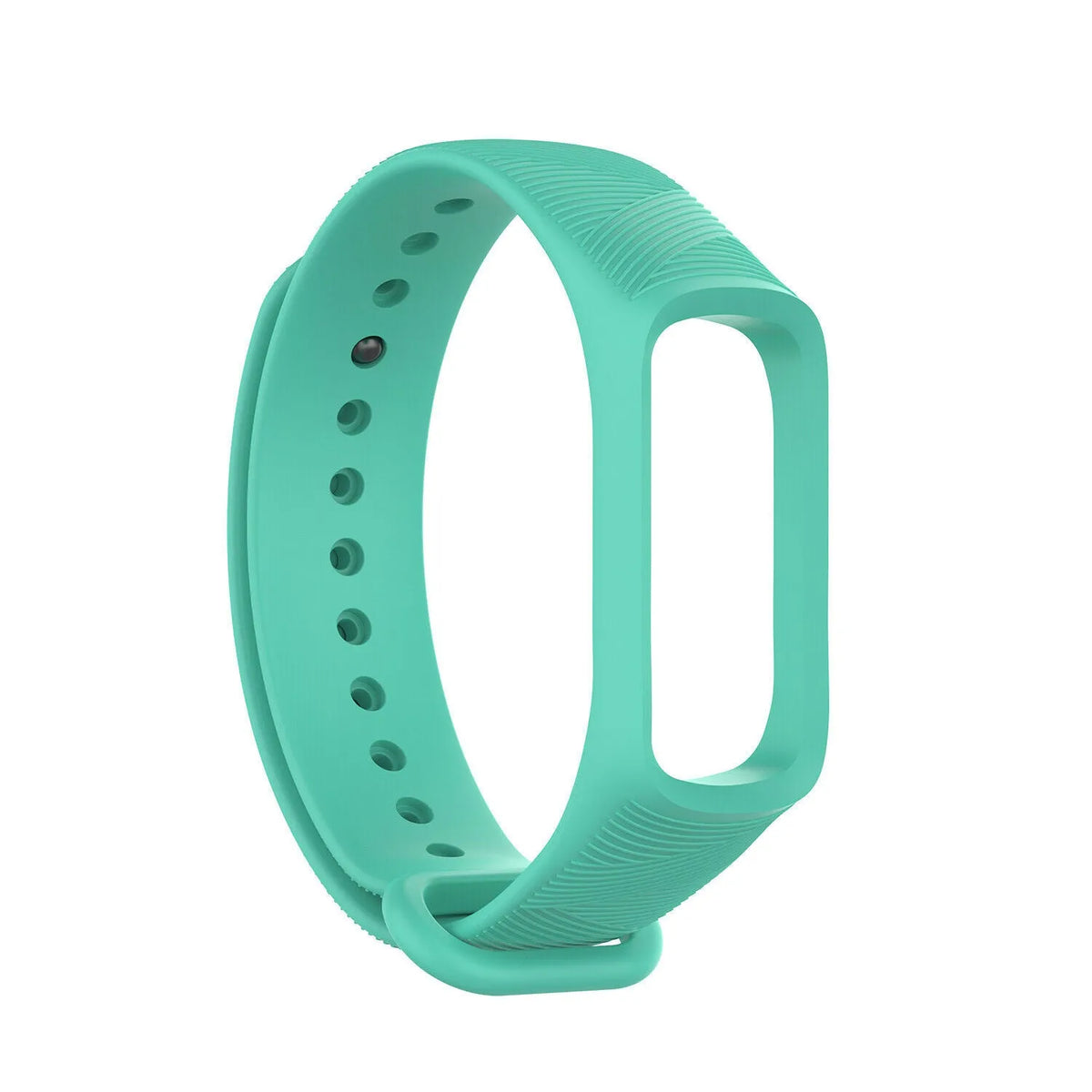 Silicone Strap, aqua, without a watch, 3/4 front view
