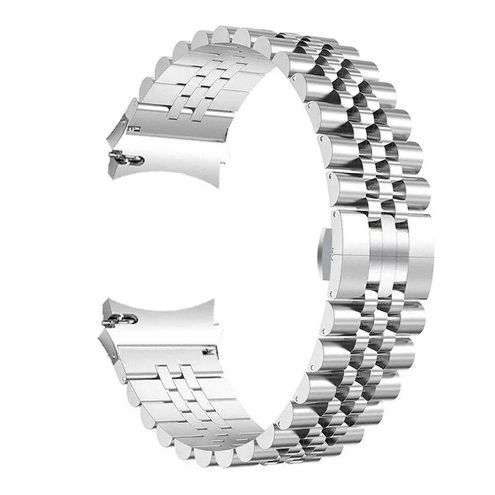 Jubilee Steel Strap, silver, without a watch, 3/4 front view