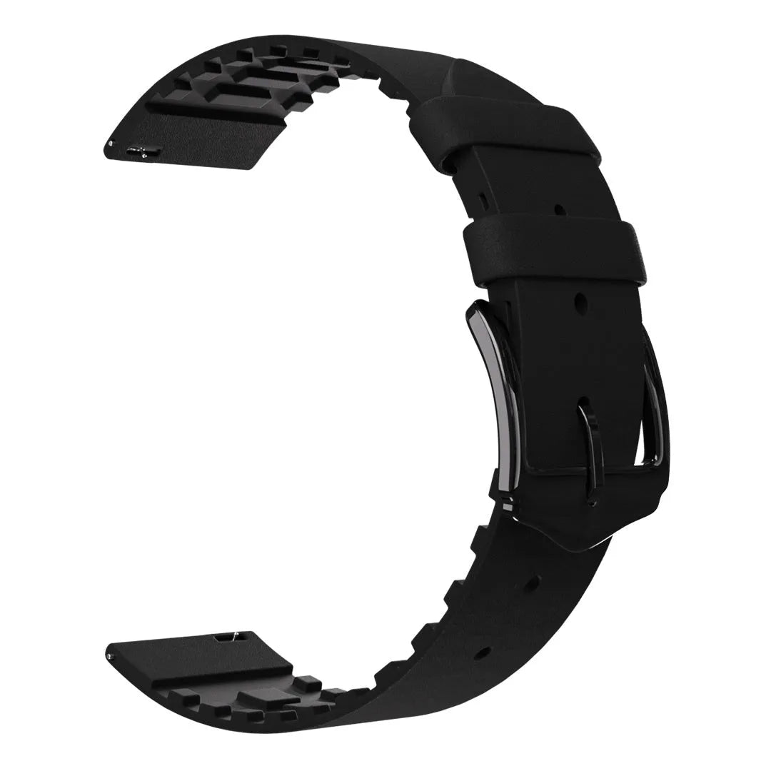 Polar Grit X siliconen / leren bandje (zwart) 
