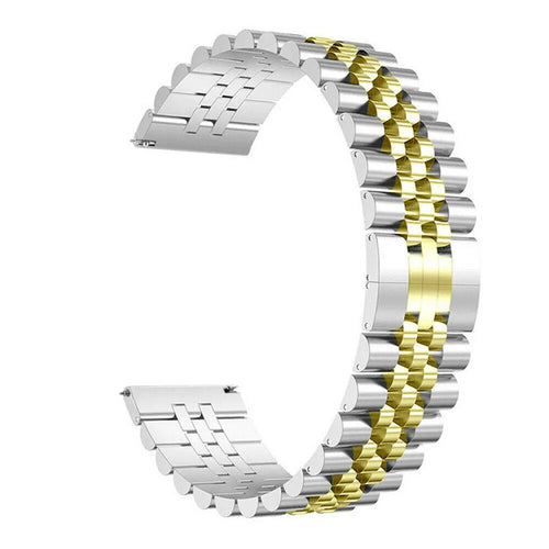 Jubilee Steel Strap, silver/gold, without a watch, 3/4 front view