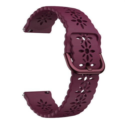 Amazfit GTS 4 Patterned Silicone Strap (Wine Red)