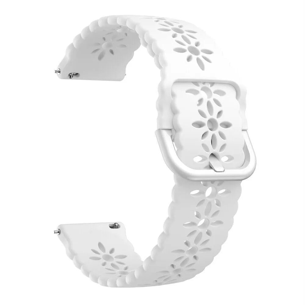 Amazfit Bip U (Pro) Patterned Silicone Strap (White)