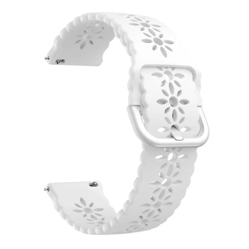 Coros Apex 2 siliconen bandje met patroon (wit)