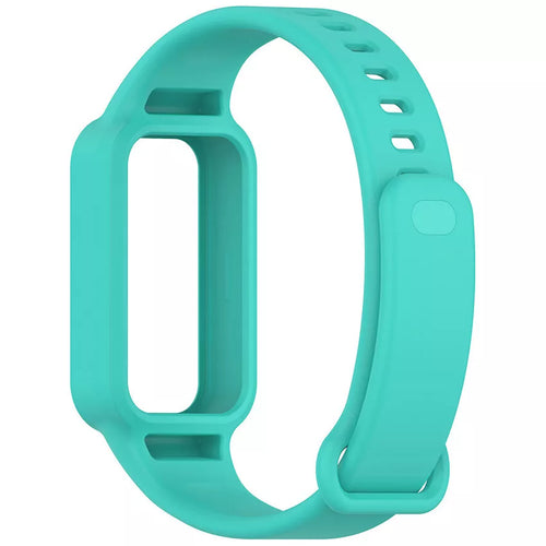 Silicone Strap, aqua, without a watch, 3/4 front view