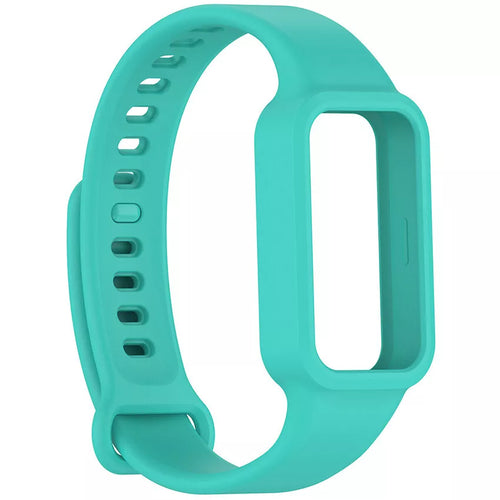 Silicone Strap, aqua, without a watch, 3/4 front view
