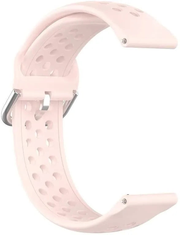 Breathable Silicone Strap, pink, without a watch, 3/4 front view