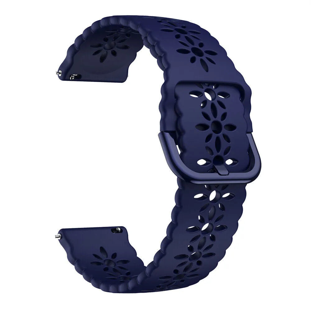 Coros Apex 42mm siliconen bandje met patroon (donkerblauw)