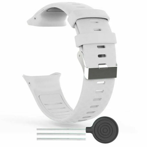 Silicone Strap, white, without a watch, 3/4 front view