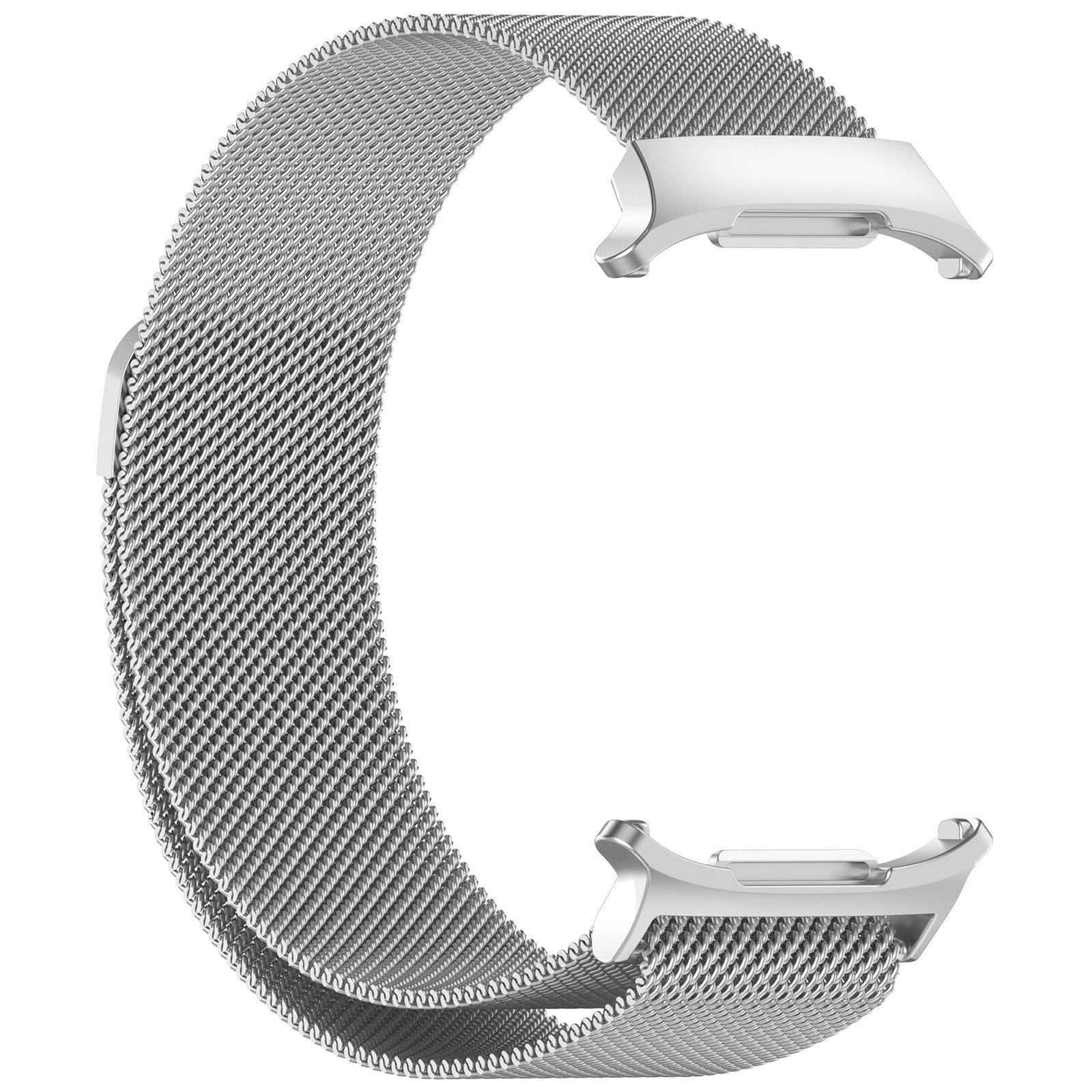 Milanese Strap, silver, without a watch, 3/4 front view