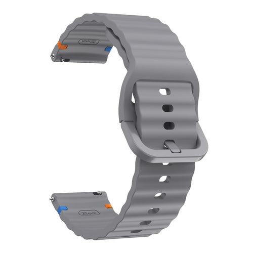 Huawei Watch Ultimate wave siliconen bandje (donkergrijs)