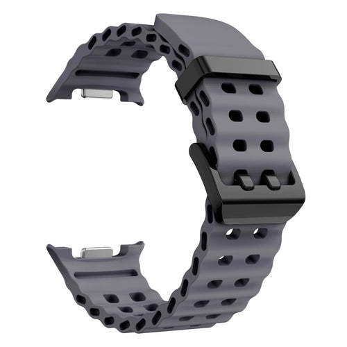 Silicone Ocean Strap, dark grey, without a watch, 3/4 front view