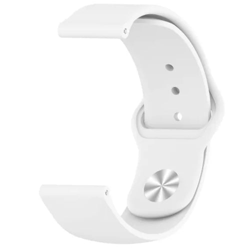Silicone Sport Strap, white, without a watch, 3/4 front view