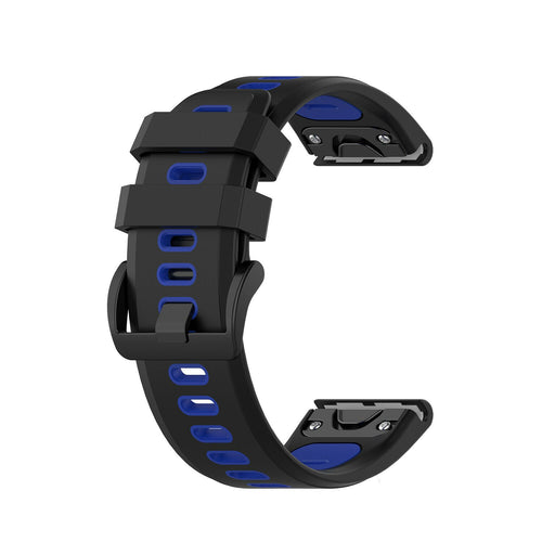 Garmin Descent MK3i - 51mm Sport Strap with Buckle (Black/Blue)