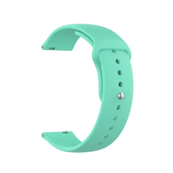 Silicone Sport Strap, aqua, without a watch, 3/4 front view