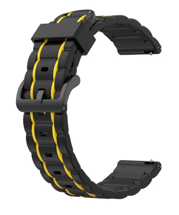 ICE Smart TKS Rectangular 1.41 Sport Strap with Buckle (Black/Yellow)