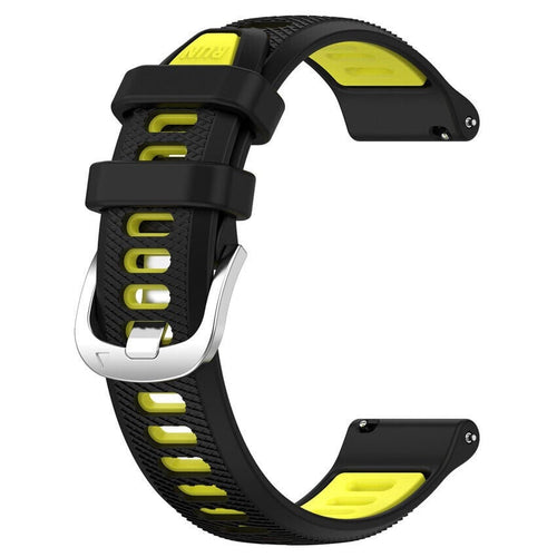 Coros Apex 4 - 42mm sport gesp bandje (zwart/geel)