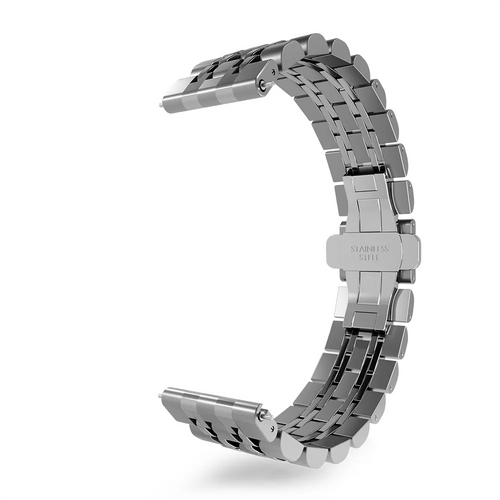 Steel Link Strap 'Duo', silver, without a watch, 3/4 front view