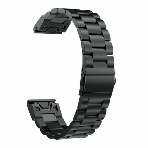 Garmin Quatix 5 / 6 / 7 Steel Strap (Black)