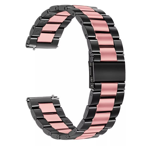 Garmin Vivoactive 3 stalen band (zwart/roze)