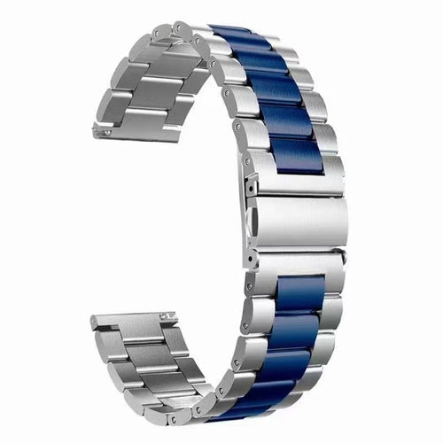 Amazfit Bip 5 Steel Strap (Silver/Blue)