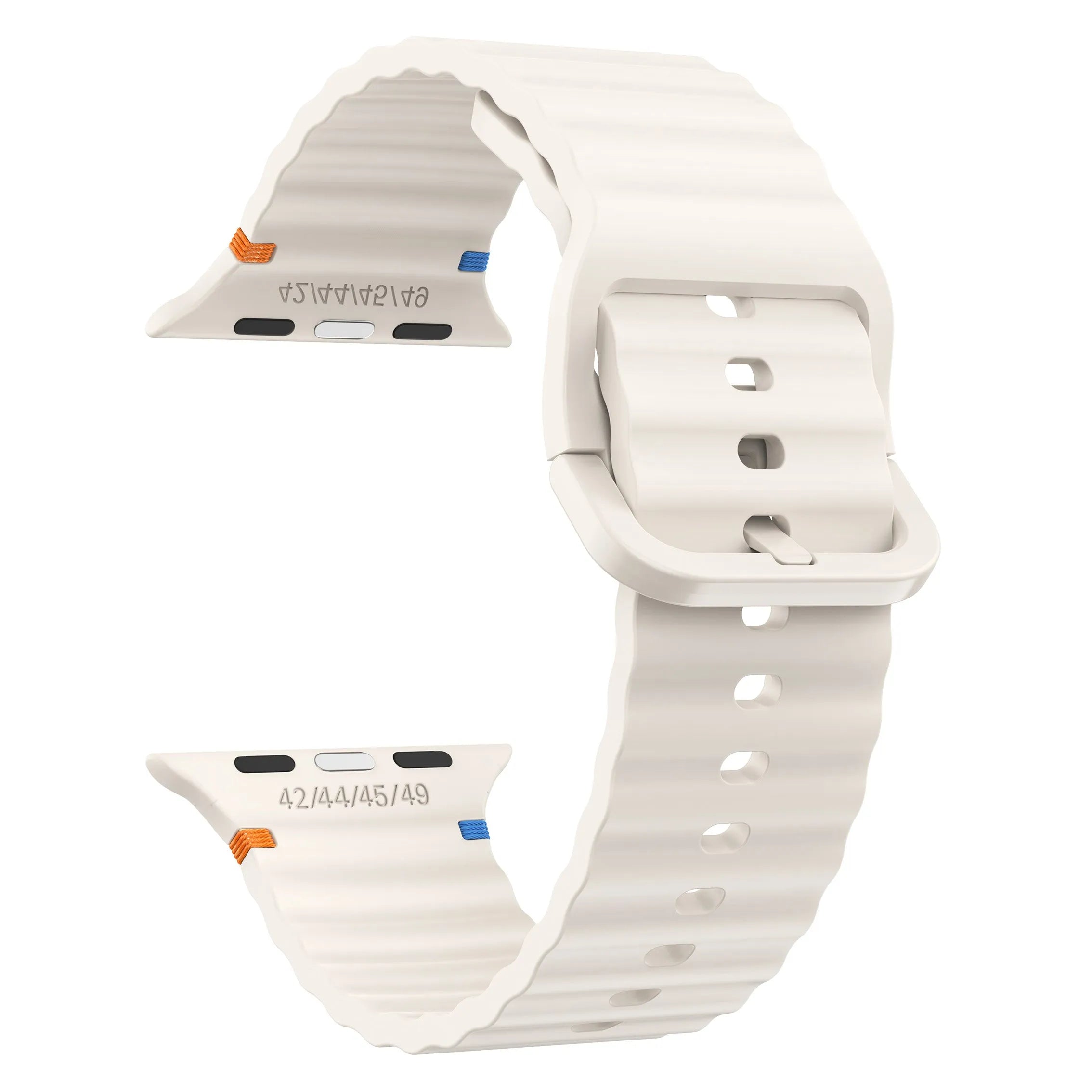 Apple Watch Wave siliconen bandje (sterrenlicht)