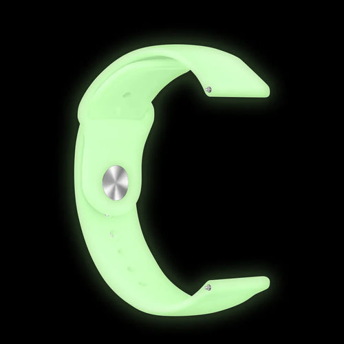 Silicone Glow in the Dark Strap, lime, without a watch, 3/4 front view
