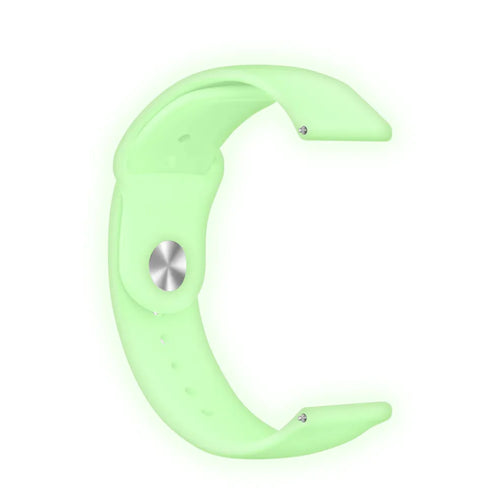 Silicone Glow in the Dark Strap, lime, without a watch, 3/4 front view