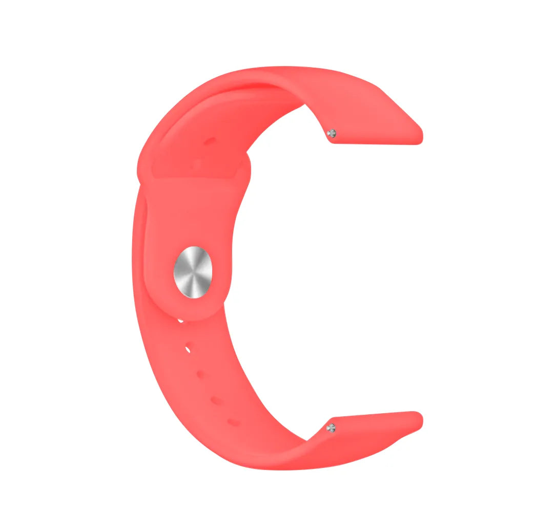 Silicone Glow in the Dark Strap, red, without a watch, 3/4 front view