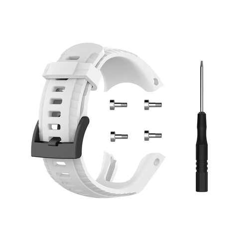 Silicone Strap, white, without a watch, 3/4 front view