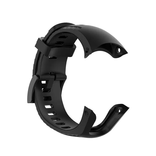 Silicone Strap, black, without a watch, 3/4 front view