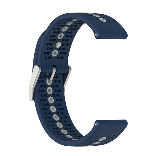 Silicone Strap, blue/grey, without a watch, 3/4 front view