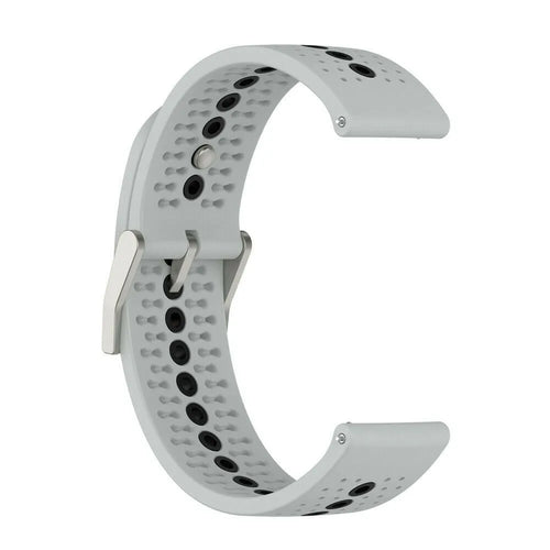 Silicone Strap, grey/black, without a watch, 3/4 front view