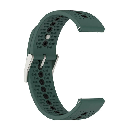 Silicone Strap, green/black, without a watch, 3/4 front view